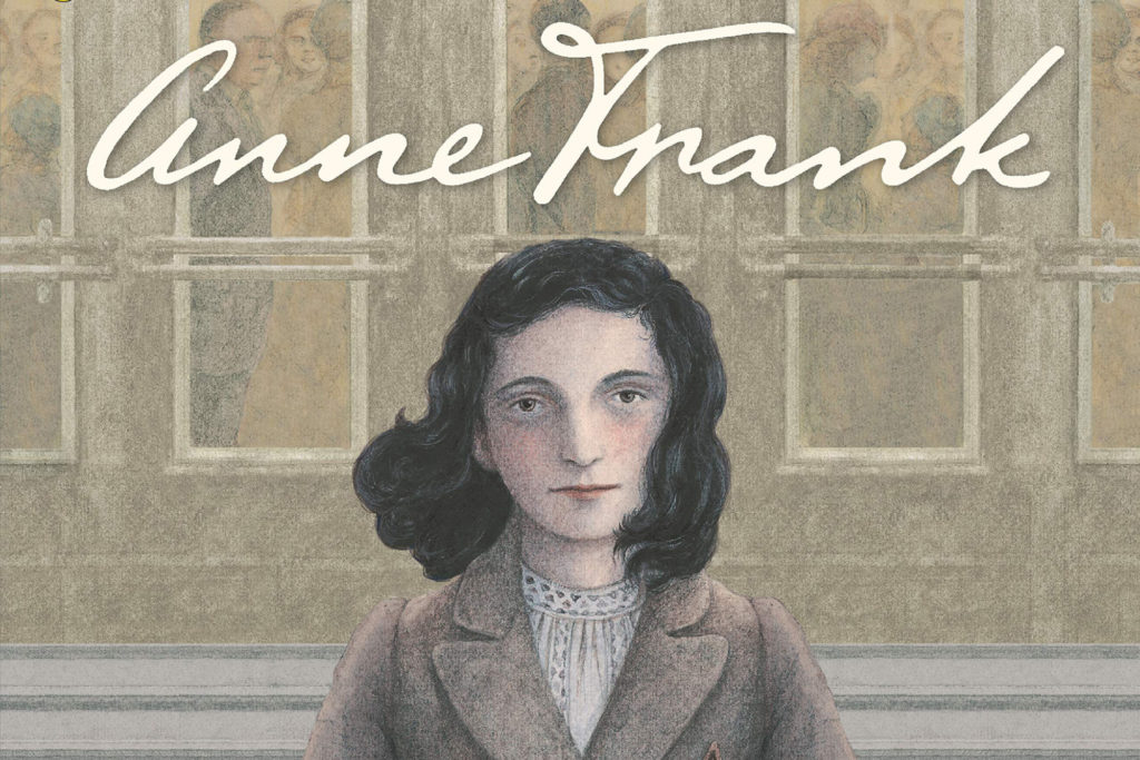 Skjermdump av omslaget til bildeboken «Anne Frank» av Josephine Pool
