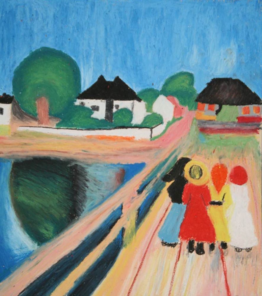 Elevs verjon av Munchs Pikene på broen
