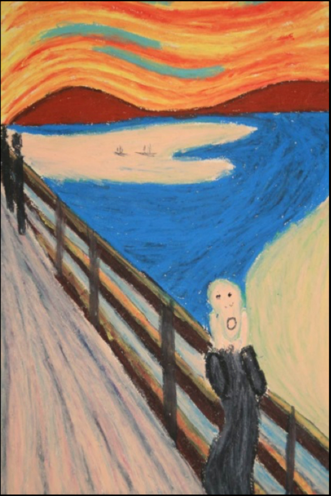 Elevs verjon av Munchs Skrik