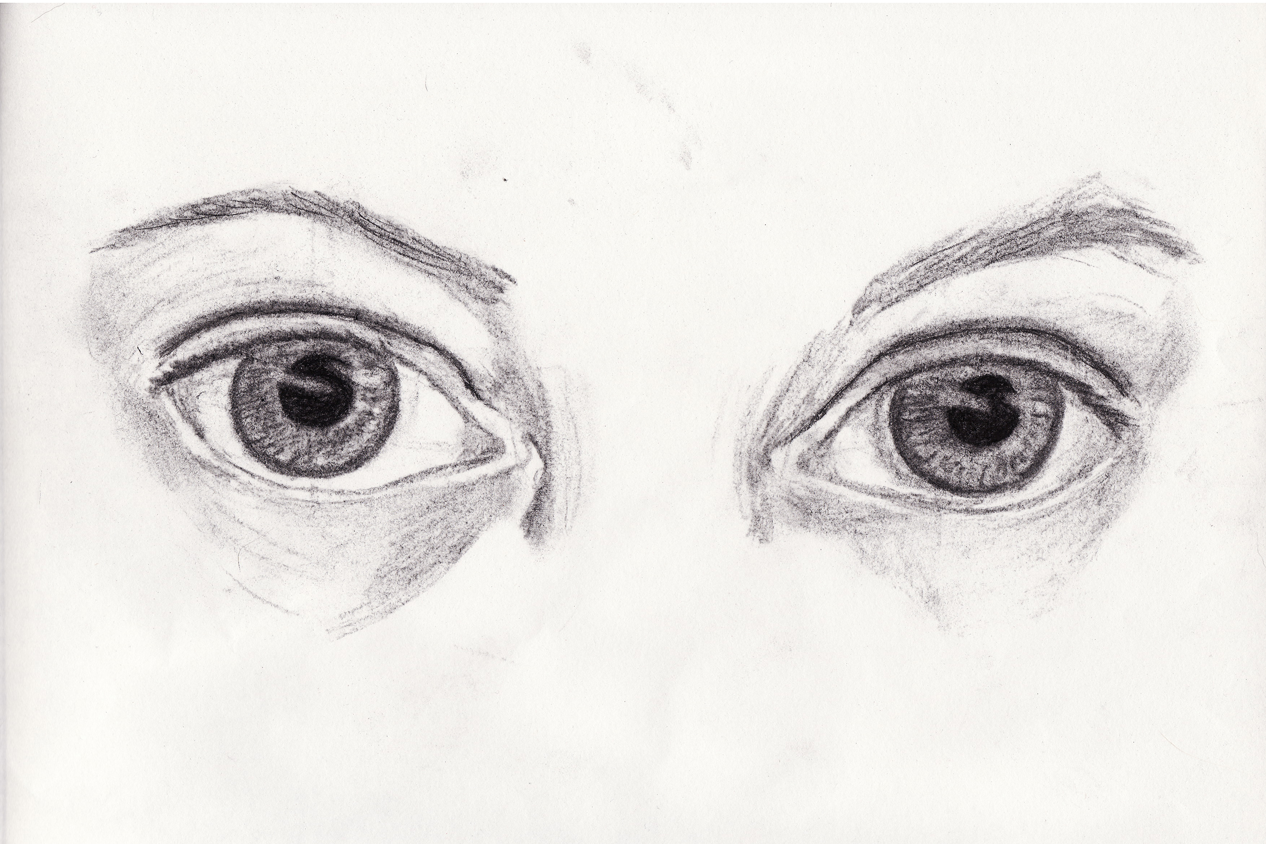 Illustrasjonsbilde av øyne tegnet med blyant