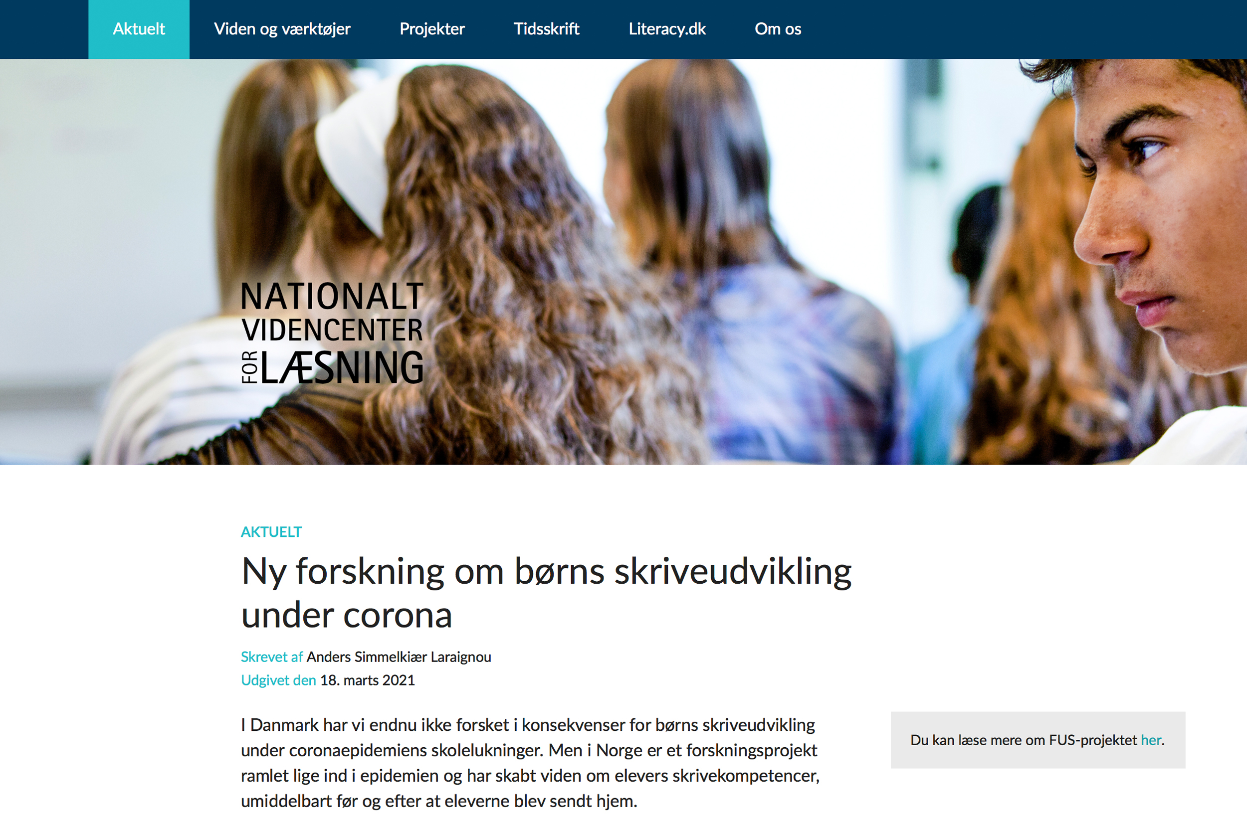 Skjermdump fra www.videnomlaesning.dk