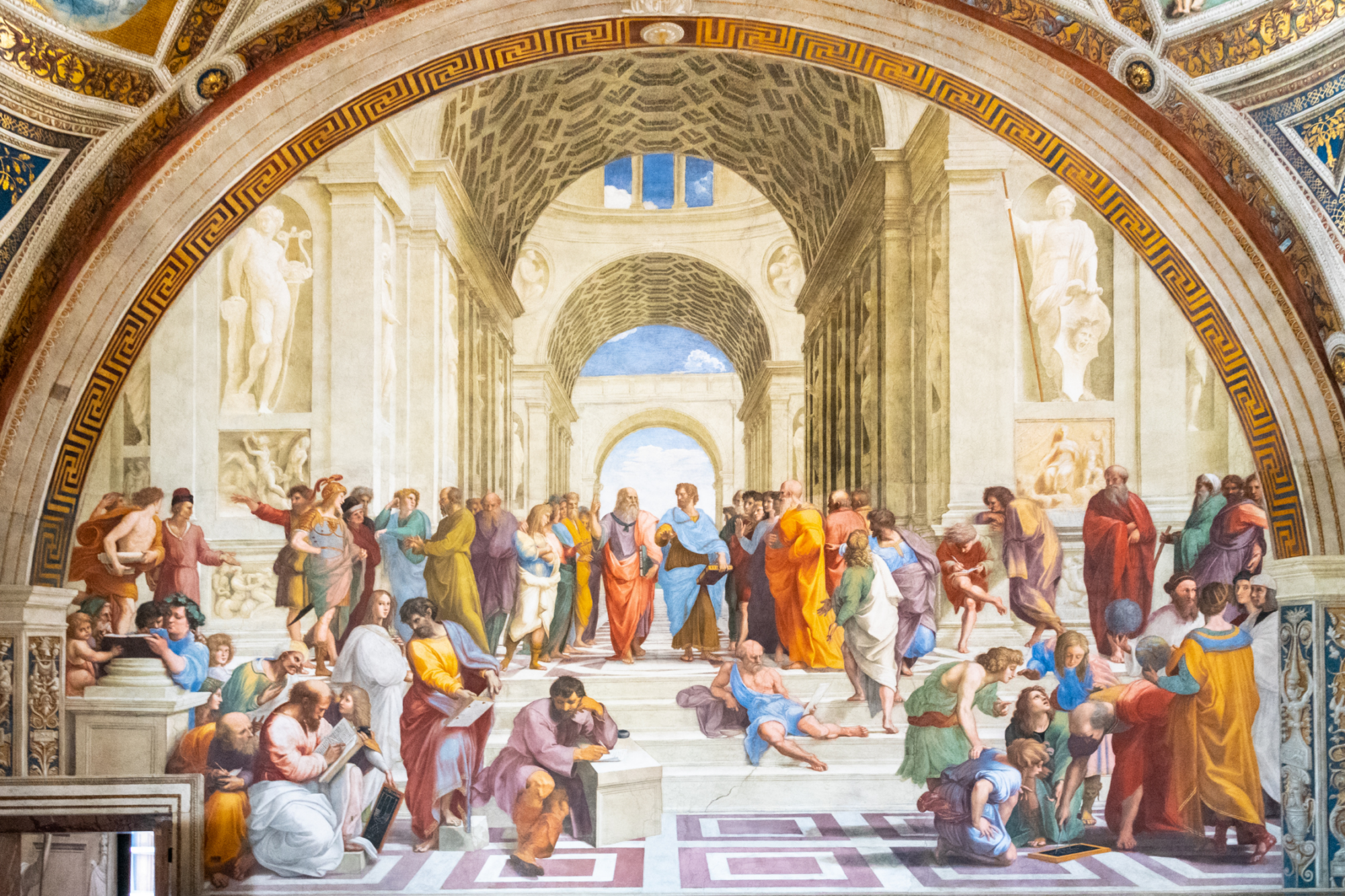 School of Athens Bildet viser Raphaels freske "Skolen i Athen".