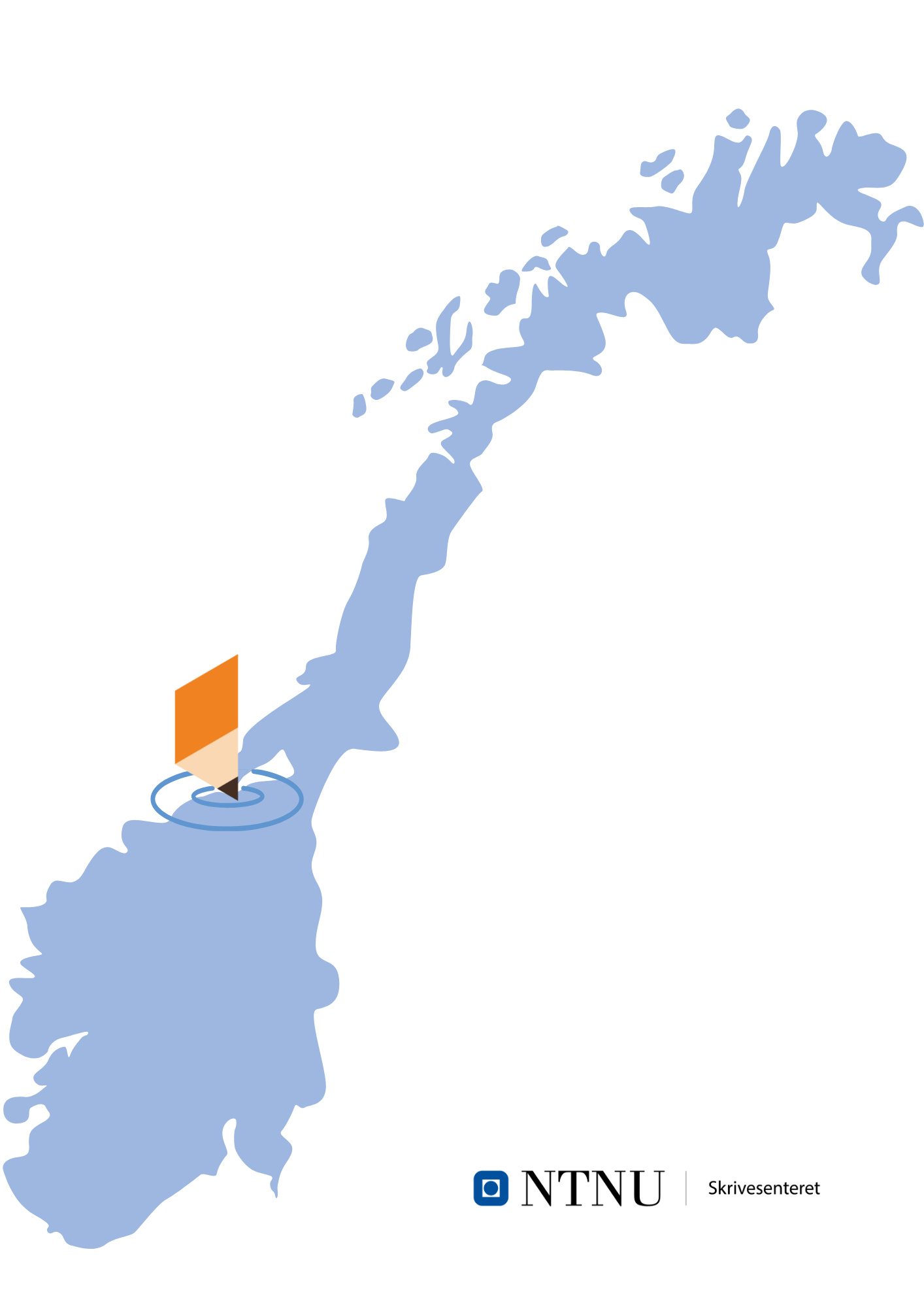 Bildet viser et Norgeskart med Skrivesenterets beliggenhet.