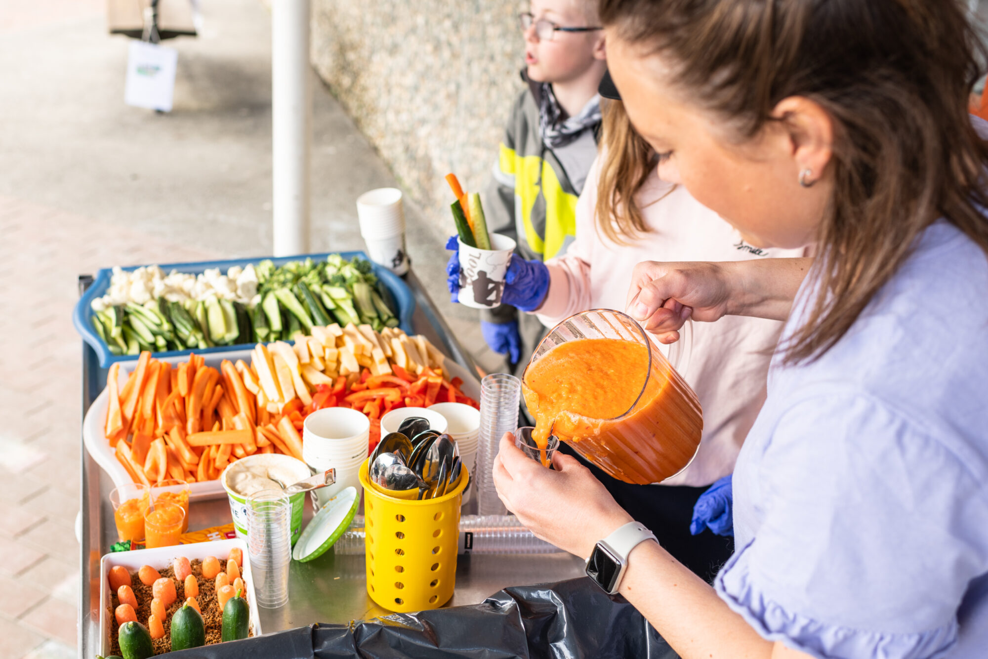 Grønnsaksfest på barneskolen
